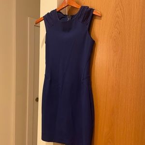 Barney’s New York Colbalt Blue Cocktail Dress with Shiffon Shoulders